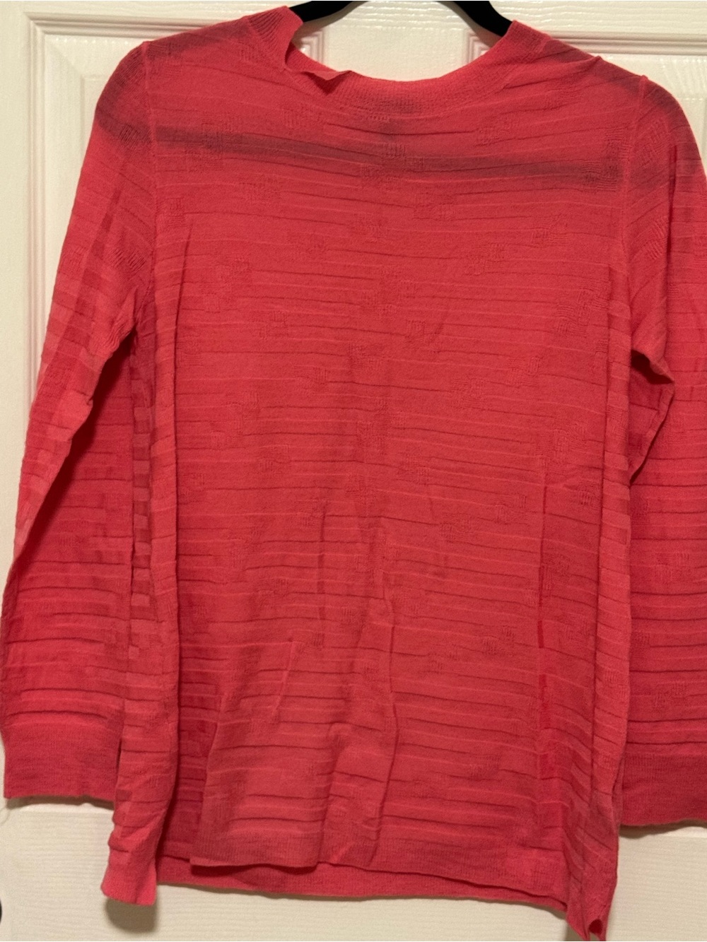 Women’s Lightweight Textured Knit Top - Coral Pink